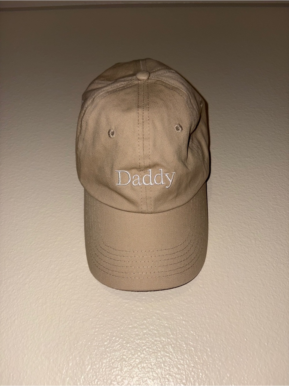 Urban Outfitters Beige Dad Cap with Embroidery